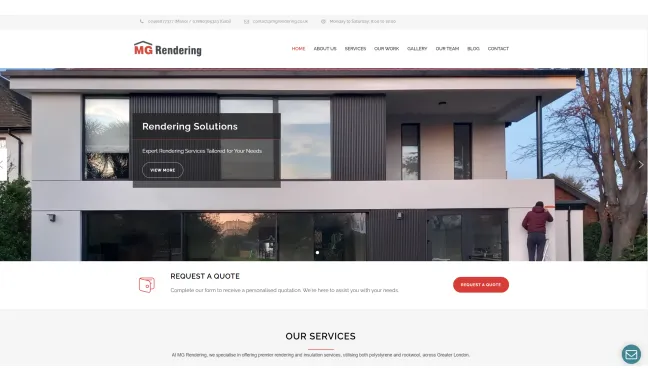 MG Rendering: A Website for the Construction Sector
